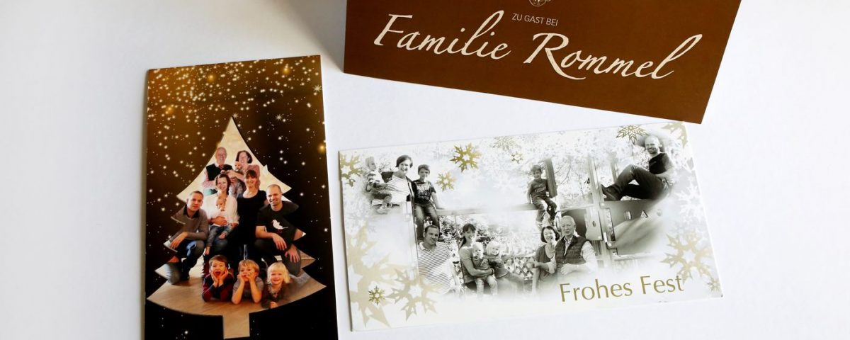 Weihnachtskarten Gasthaus Rommel
