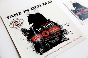 Flyer der Band Voice Inside zum Tanz in den Mai