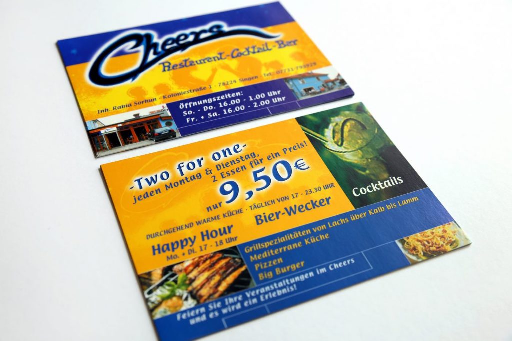 Flyer Cheers Bar Singen