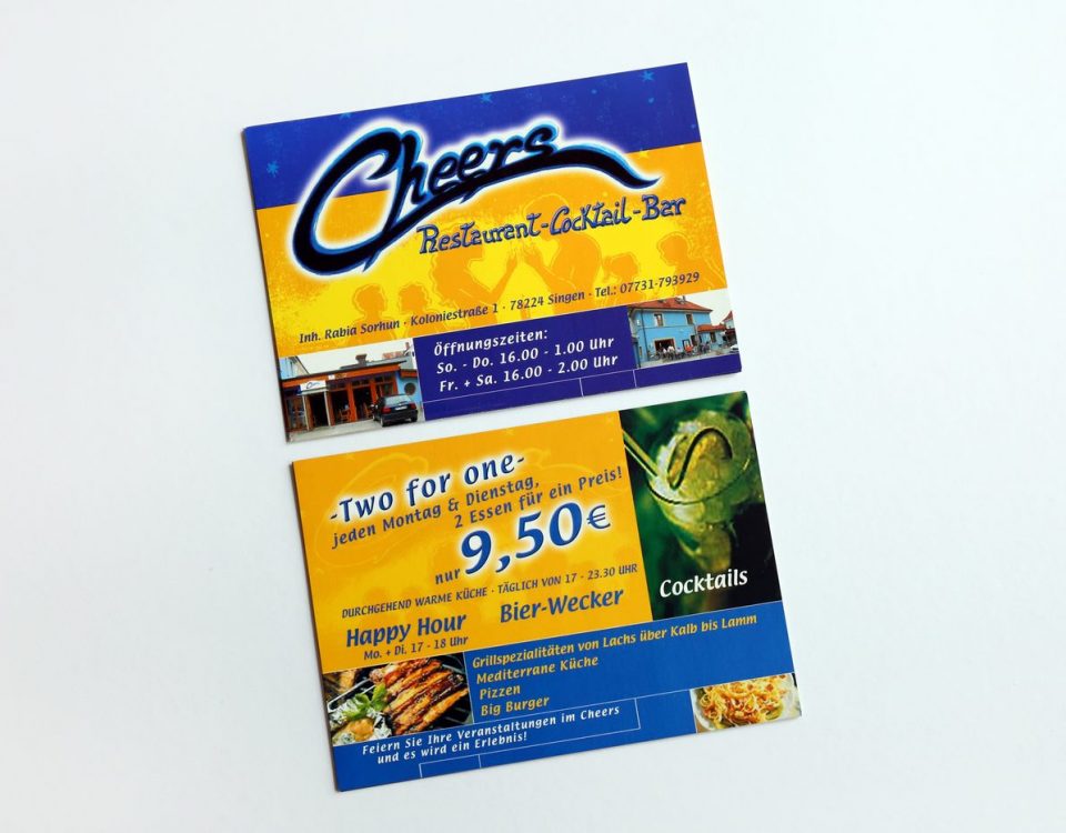 Flyer Cheers Bar Singen