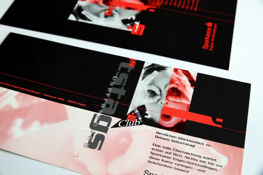 Werbeflyer bunt Sparkasse