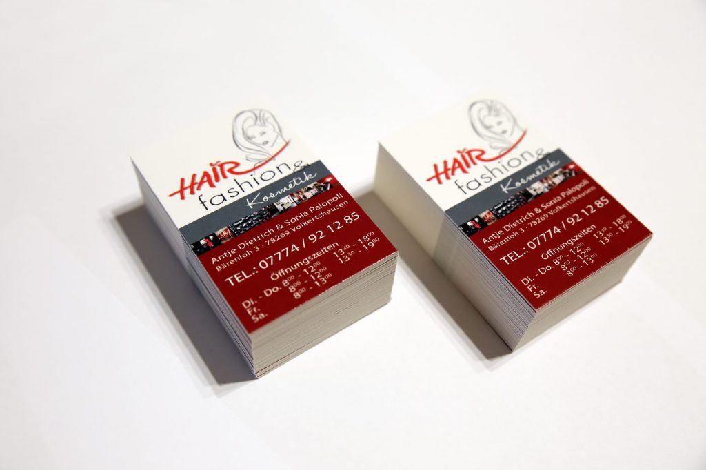 Visitenkarten Terminkarten Hairfashion Volkertshausen